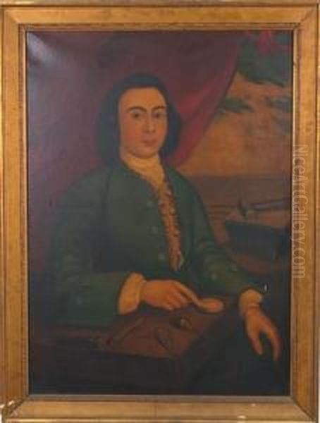 Portrait Of A Gentleman, With Engraver's Tools On Tabletop - view 1