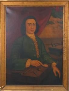 Portrait Of A Gentleman, With Engraver's Tools On Tabletop