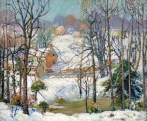 Village In Winter by Fern Isabel Coppedge