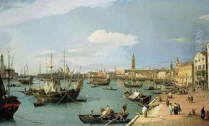 The Riva degli Schiavoni, looking West by (Giovanni Antonio Canal) Canaletto