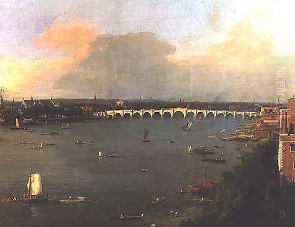View of the Thames and Westminster Bridge, detail of the bridge, c.1746-47 (detail-2) - view 1