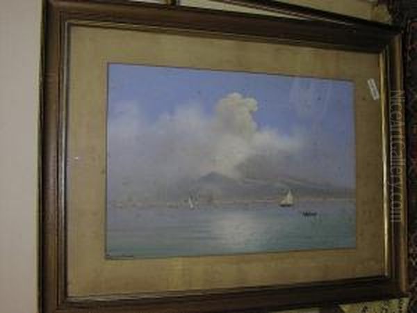 Vesuvius Erupting Over The Bay Of Naples, And Companion Of The Mountain And Bay By Day - view 1