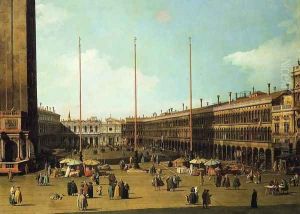 Piazza San Marco, Looking Towards San Geminiano by (Giovanni Antonio Canal) Canaletto