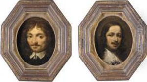 Portraits Of Gentlemen, Head And Shoulders, Wearing Black