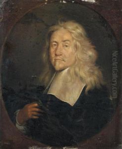Portrait Of A Gentleman, Half
Length, Wearing Black With A White Ruff, Said To Be Erasmus Quellinus by Gonzales Cocques