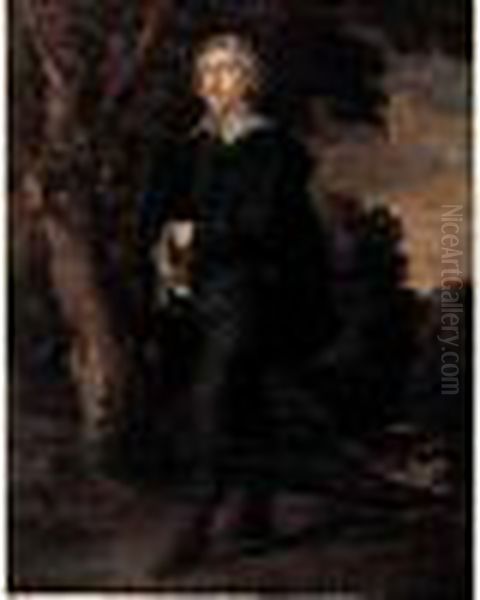 Portrait D'homme En Pied Dans Un Paysage - view 1