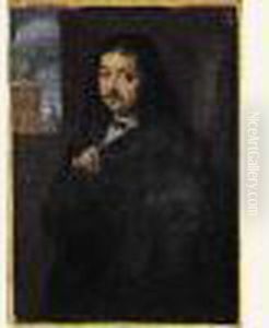 Portrait D'homme De Trois- Quarts Devant Une Fenetre