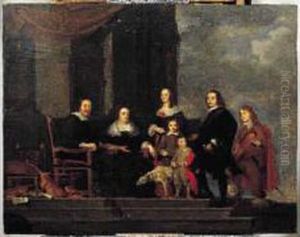 Portrait D'une Famille Flamande by Gonzales Cocques