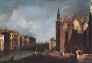 The Grand Canal near Santa Maria della Carità by (Giovanni Antonio Canal) Canaletto