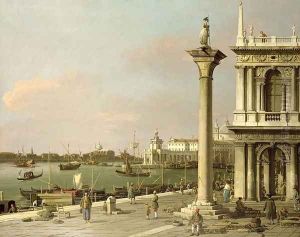 View of The Entrance to the Grand Canal from the Piazzetta by (Giovanni Antonio Canal) Canaletto