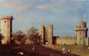 Warwick Castle 2 by (Giovanni Antonio Canal) Canaletto