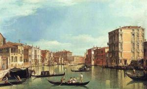 Grand Canal Between the Palazzo Bembo and the Palazzo Vendramin by (Giovanni Antonio Canal) Canaletto
