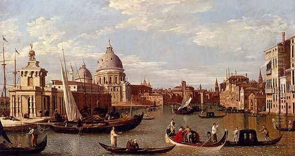 View Of The Grand Canal And Santa Maria Della Salute With Boats And Figures In The Foreground, Venice - view 1