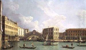 View of the Rialto Bridge, from the North, c.1734-35