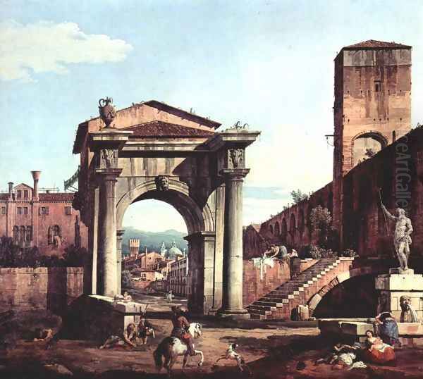 Capriccio Romano, city gate tower - view 1
