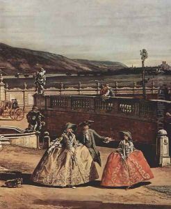 View from Vienna, castle, with honor main view of the Castle, detail by (Giovanni Antonio Canal) Canaletto
