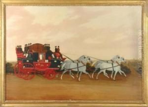 The Derby To London Mail Coach by John Cordrey