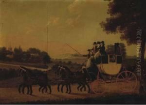 A Coach And Four In A Landscape