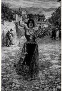 Femme Jetant Des Fleurs En Tete D'une Procession Dans Un Village En
Italie by Augusto Corelli