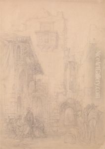 Le Fondouk by Fernand-Anne Piestre Cormon