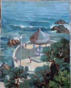Sur Le Belvedere Devant La Mer