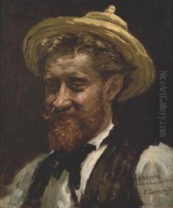 Portrait D'homme Au Chapeau by Fernand-Anne Piestre Cormon
