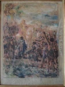 L'arrivee Du Cavalier by Fernand-Anne Piestre Cormon