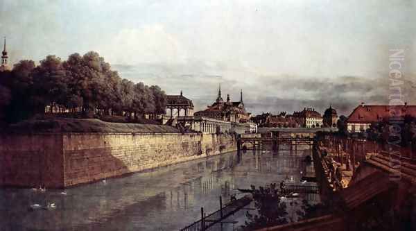 View of Dresden, the ancient moat of the kennel, the Orangerie - view 1