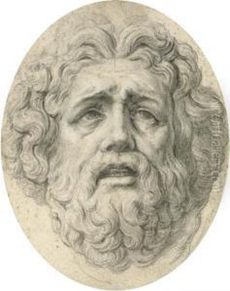 Head Of A Bearded Man, After The Antique Statue Of Laocoon - view 1