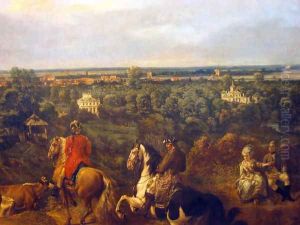 view on Lazienki in Warsaw by (Giovanni Antonio Canal) Canaletto