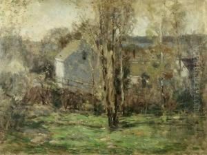 Houses Along The River by Paul Cornoyer