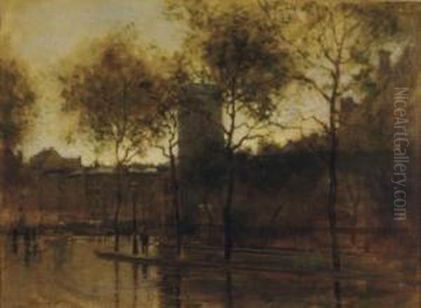 Cheyne Walk And All Saint's Church, London - view 1