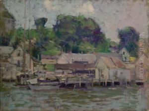 Grey Houses By The Dock