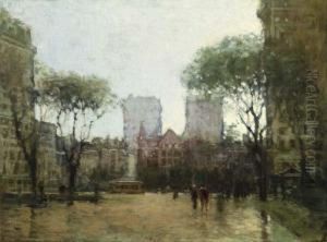 The Plaza At 59th Street by Paul Cornoyer