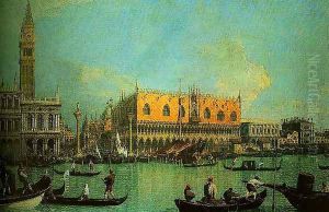 A View of the Ducal Palace in Venice by (Giovanni Antonio Canal) Canaletto