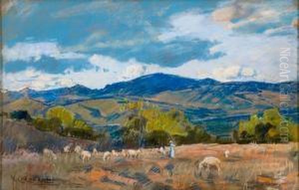 Paesaggio Con Gregge E Pastorella - view 1