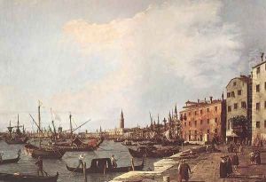 Riva degli Schiavoni from the West Side by (Giovanni Antonio Canal) Canaletto