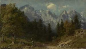 Sommertag Mit Alpenpanorama