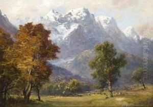 Gebirgslandschaft. by Ludwig Correggio