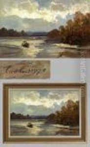 Romantische Weite Herbstlandschaft by Ludwig Correggio