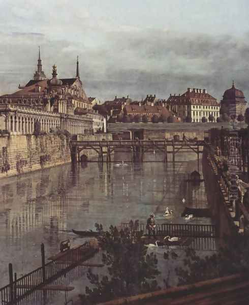 View of Dresden, the ancient moat of the kennel, the Orangerie, detail - view 1