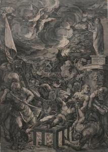 Themartyrdom Of Saint Lawrence by Cornelis Cort