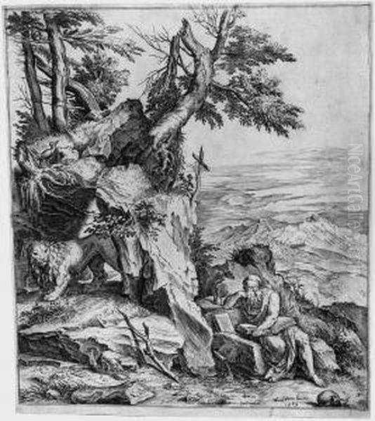 Der Hl. Hieronymus, In Der Wuste Lesend - view 1