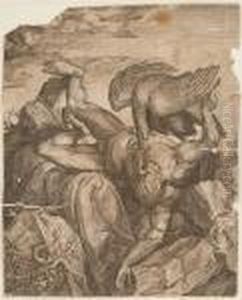 Den Fjattrade Prometheus by Cornelis Cort