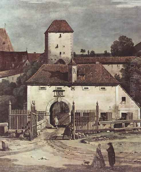 View from Pirna, with fortifications and Upper (gate), and sun-stone fortress, detail - view 1