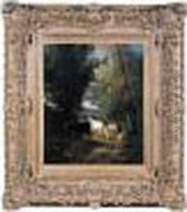 Troupeau De Vaches Et Moutons Sur Le Chemin by Andres Cortes