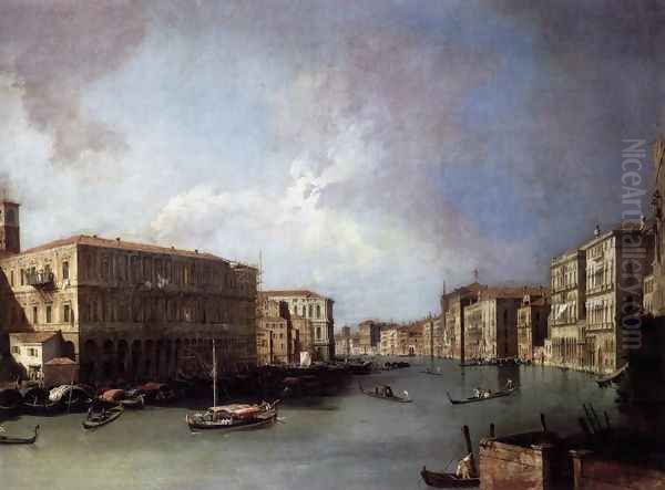 Grand Canal, Looking North from Near the Rialto Bridge - view 1