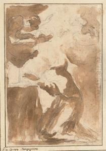 The Apparition Of An Angel To A Kneeling Saint