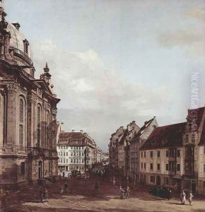 View of Dresden, the Frauenkirche by (Giovanni Antonio Canal) Canaletto