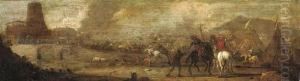 A Military Engagement Before A Besieged Fortification